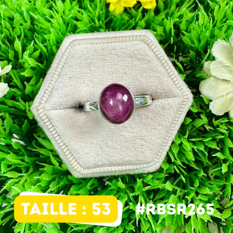 Anillo de rubí estrella en plata de ley 925 #RBSR265