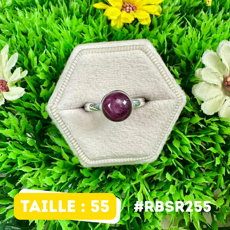 Anillo de rubí estrella en plata de ley 925 #RBSR255