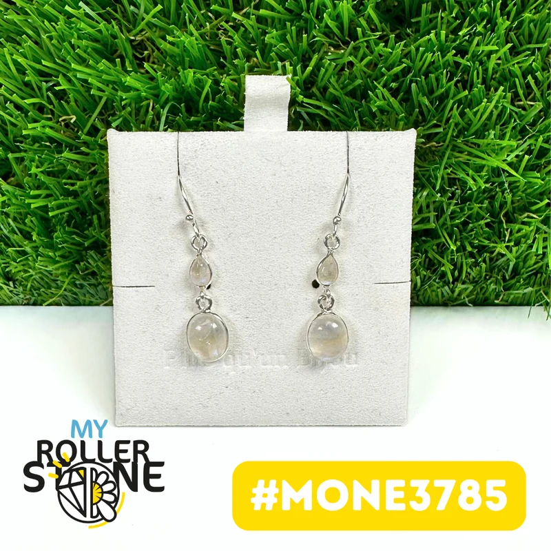 Pendientes de piedra lunar arcoíris #MONE3785