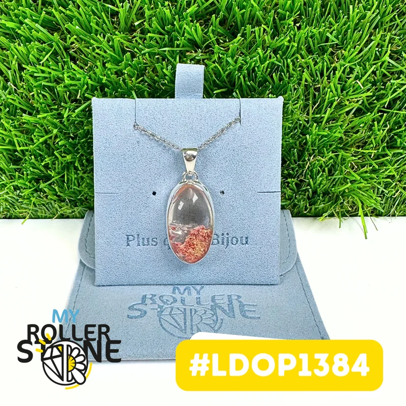 Colgante de lodolita, plata de ley 925 #LDOP1384