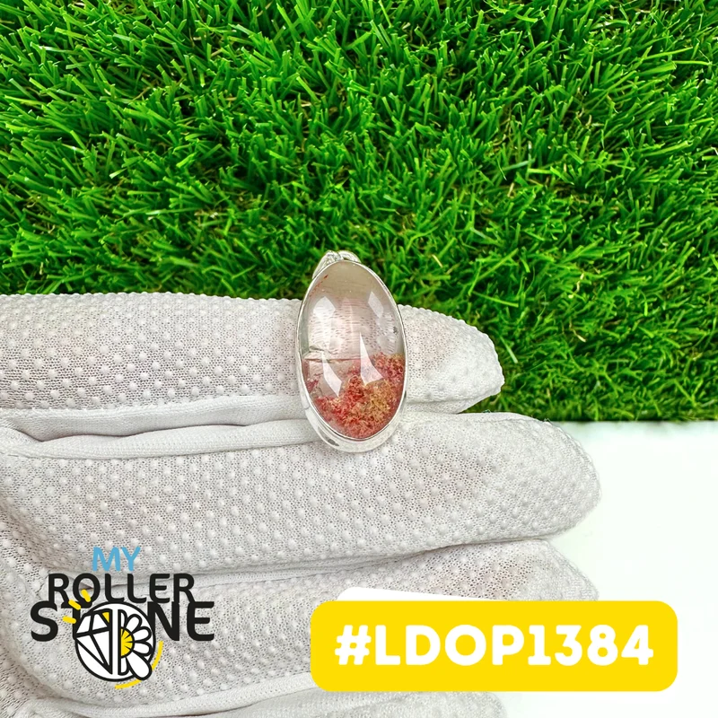 Colgante de lodolita, plata de ley 925 #LDOP1384