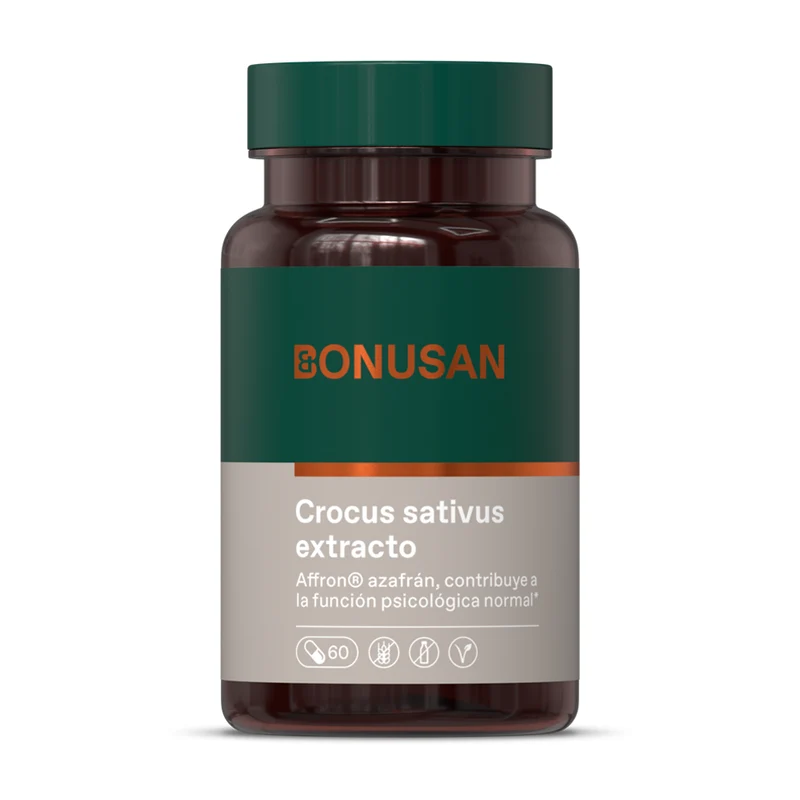 Crocus Sativus Extracto 60 Capsulas | Bonusan