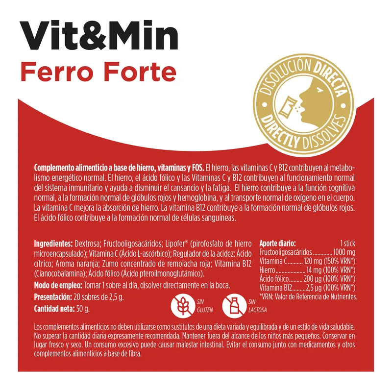 Vit&Min Ferro Forte 20 Sobres | Eladiet