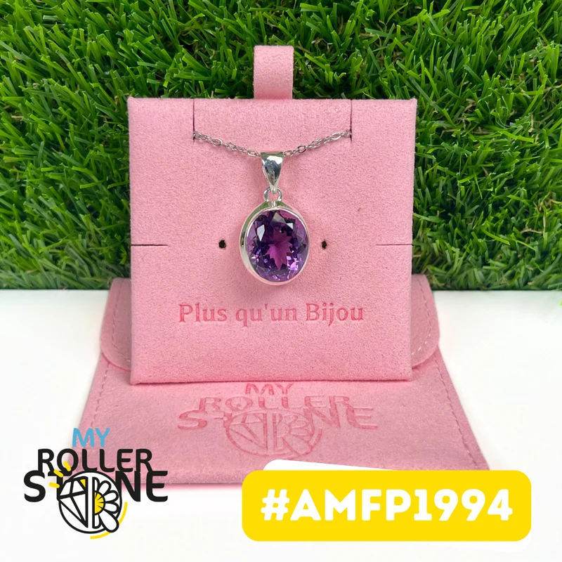 Colgante de amatista facetada en plata de ley 925 #AMFP1994