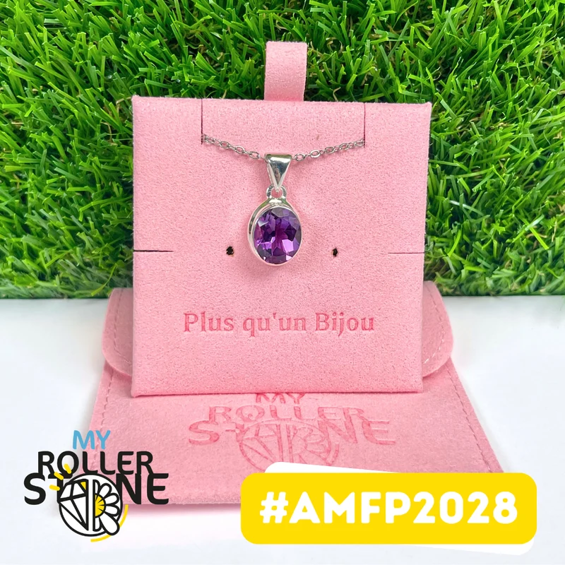 Colgante de amatista facetada en plata de ley 925 #AMFP2028