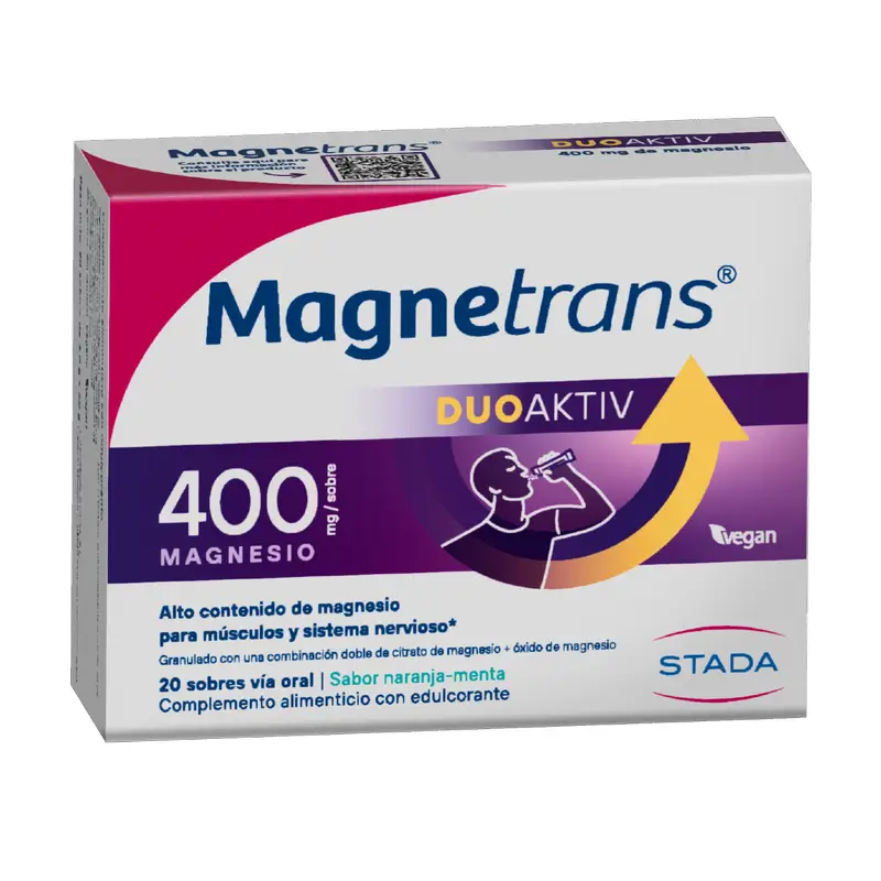 Magnetrans Duo Activ 400 Mg Magnesio 20 Sobres