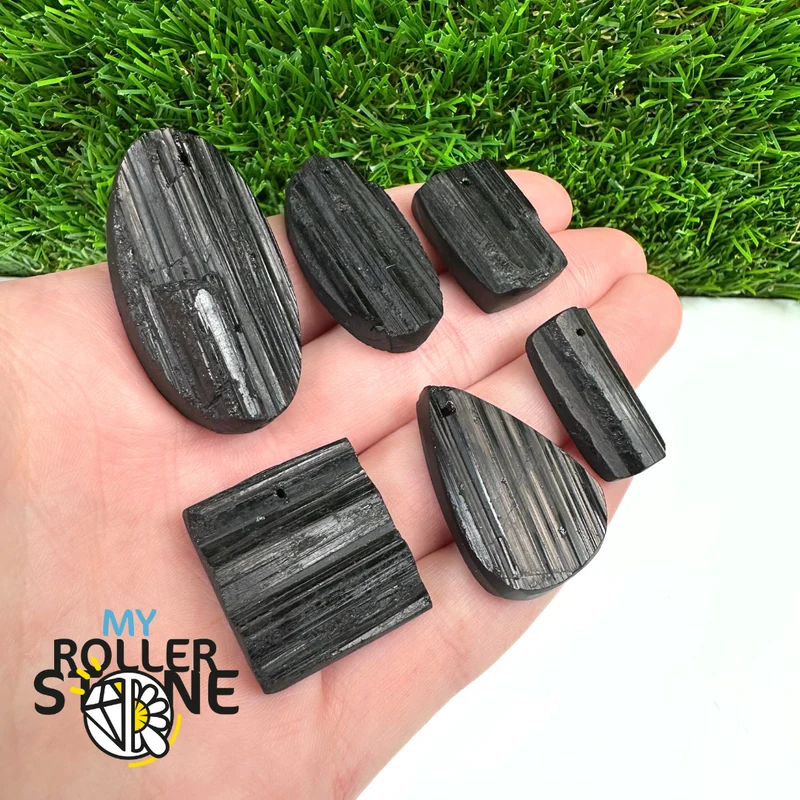 Colgante de turmalina negra 5A Pierce