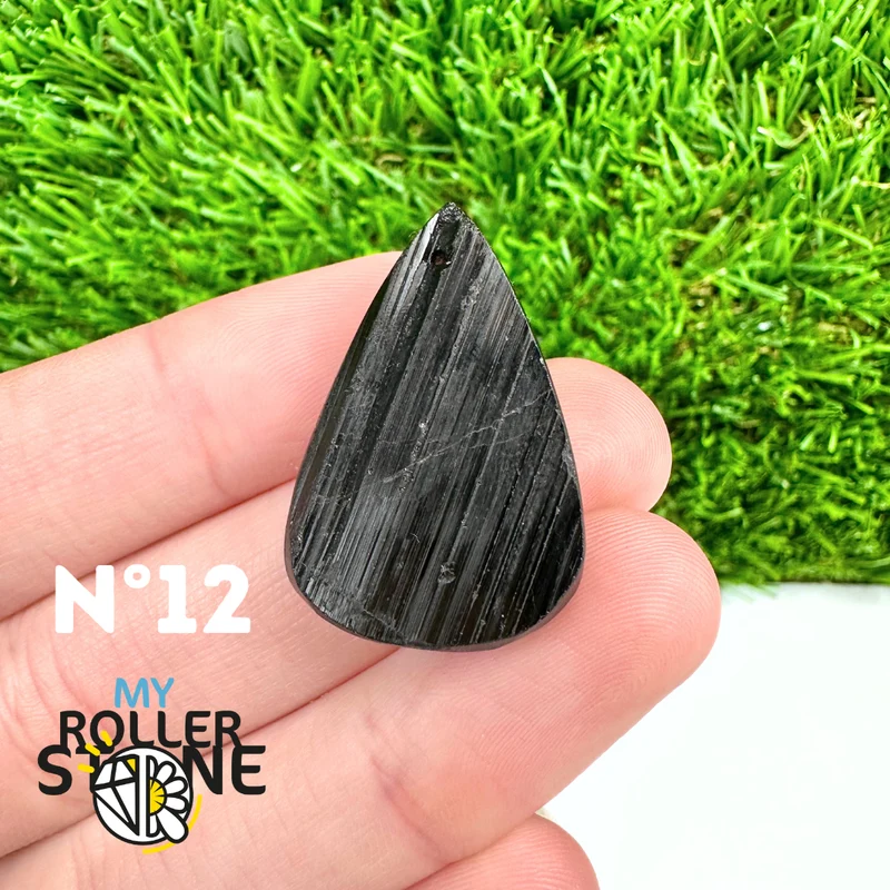 Colgante de turmalina negra 5A Pierce