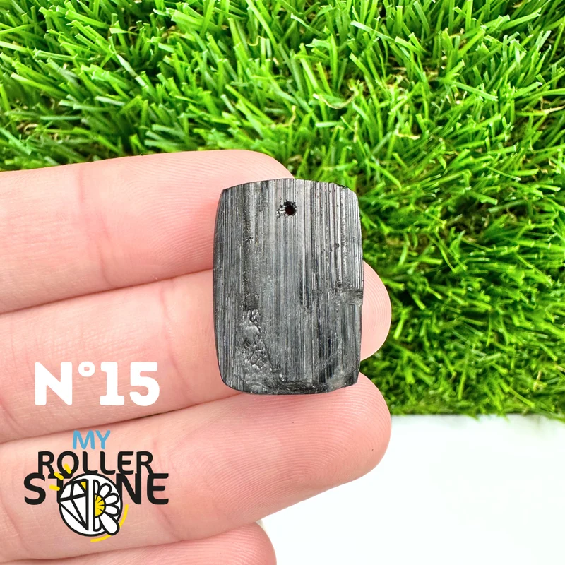 Colgante de turmalina negra 5A Pierce