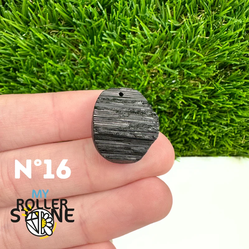 Colgante de turmalina negra 5A Pierce