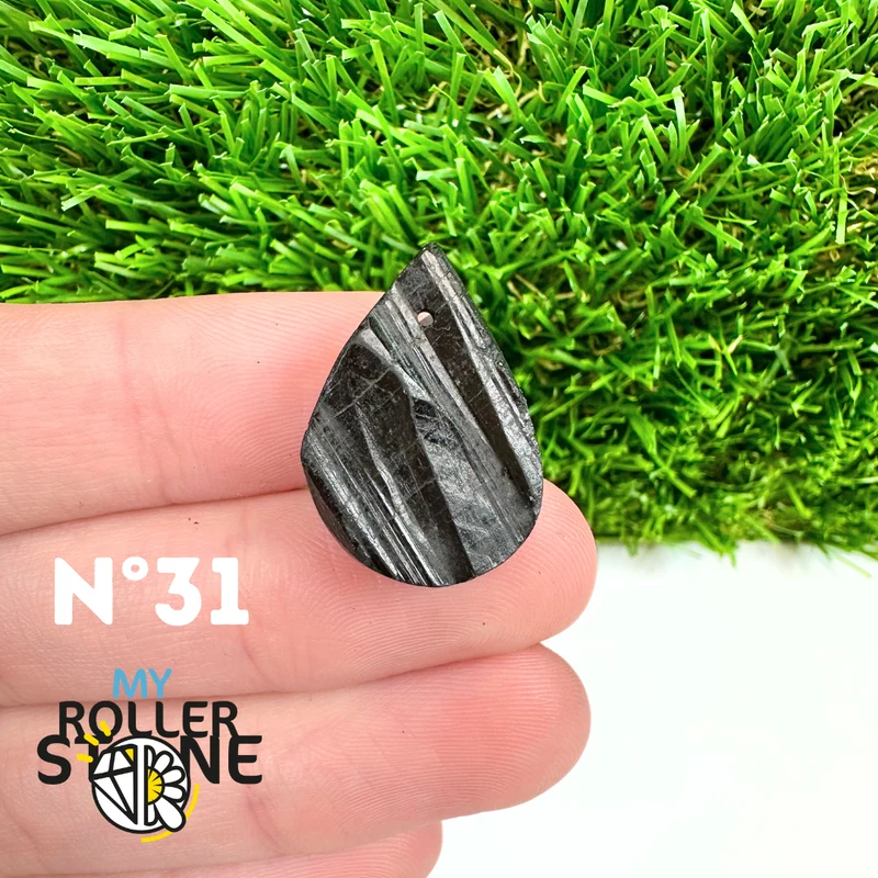 Colgante de turmalina negra 5A Pierce