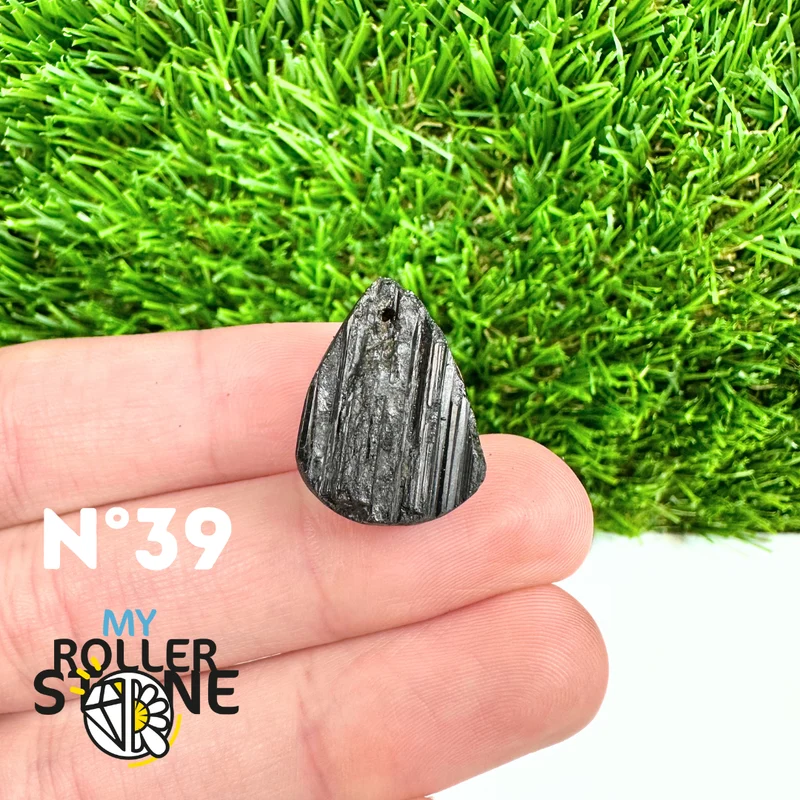 Colgante de turmalina negra 5A Pierce