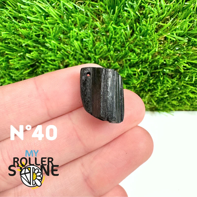 Colgante de turmalina negra 5A Pierce