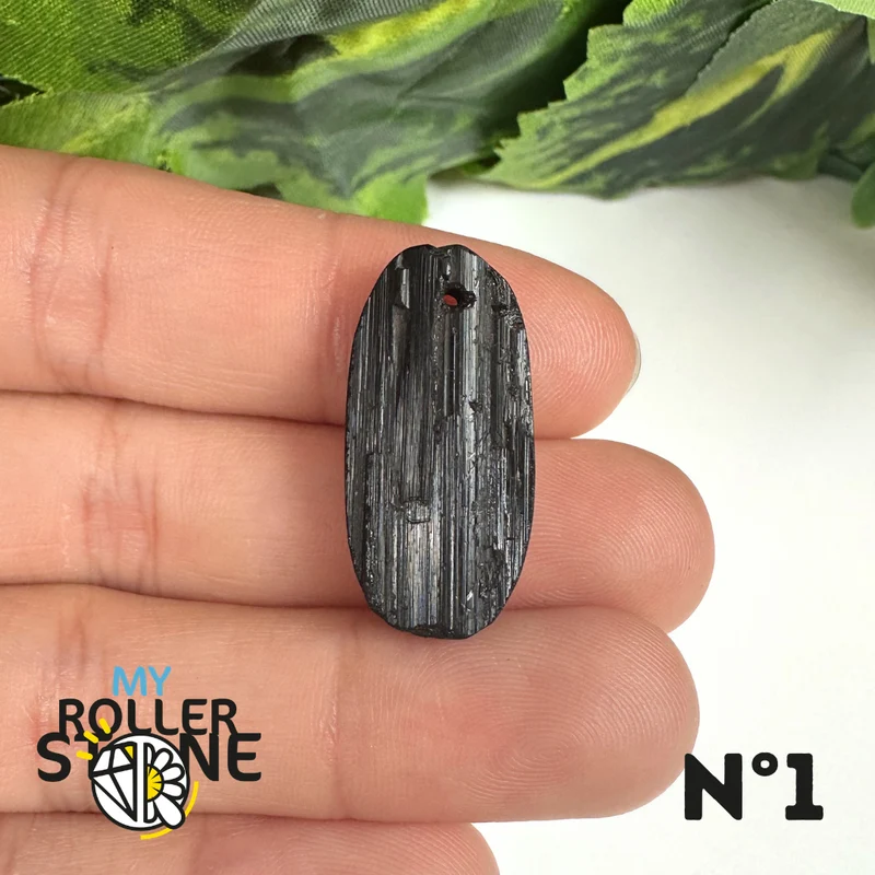 Colgante de turmalina negra 5A Pierce