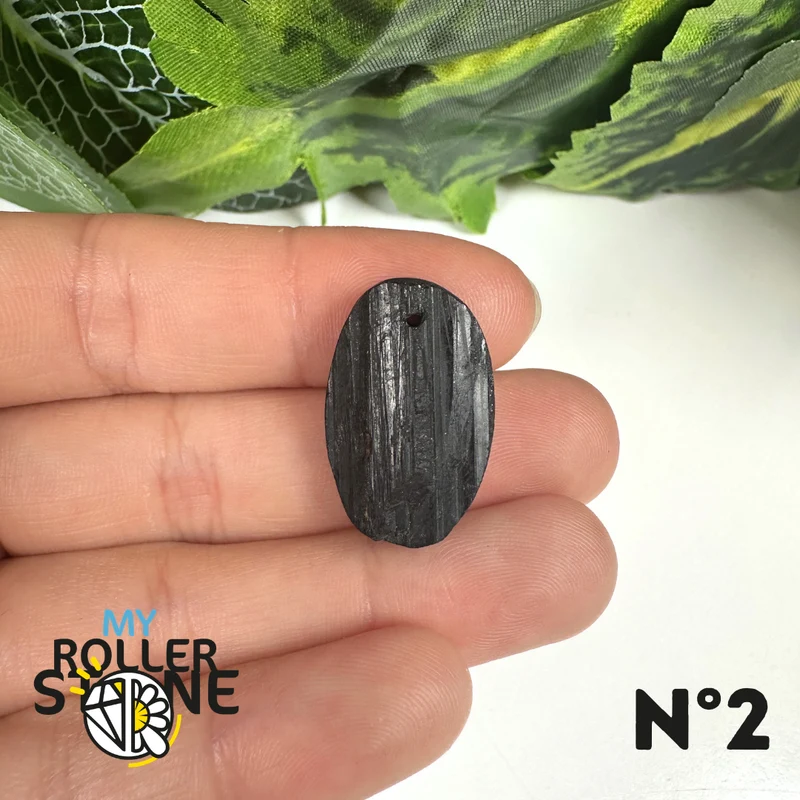 Colgante de turmalina negra 5A Pierce