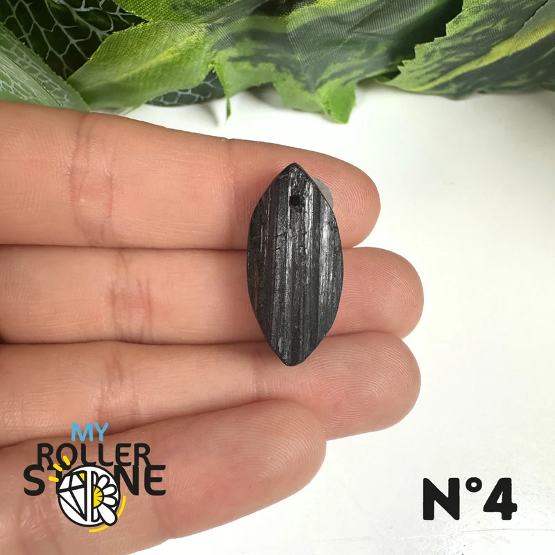 Colgante de turmalina negra 5A Pierce