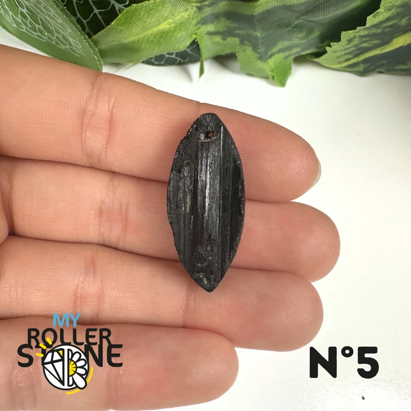 Colgante de turmalina negra 5A Pierce