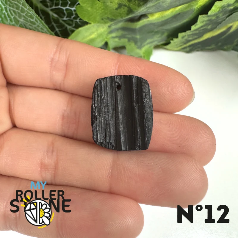 Colgante de turmalina negra 5A Pierce