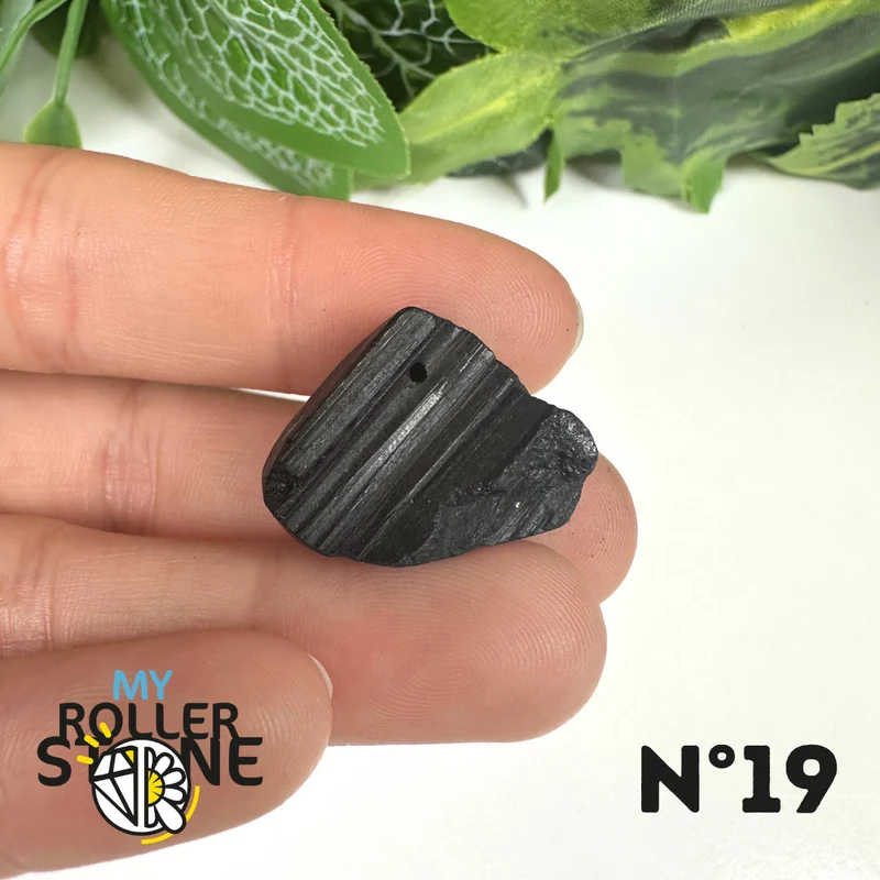 Colgante de turmalina negra 5A Pierce