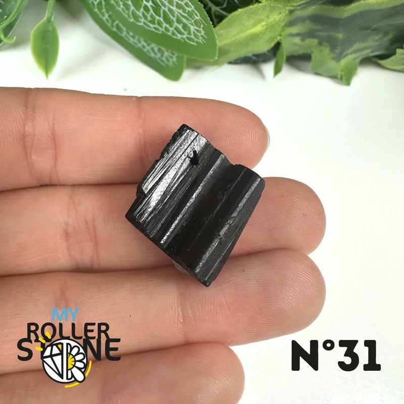 Colgante de turmalina negra 5A Pierce