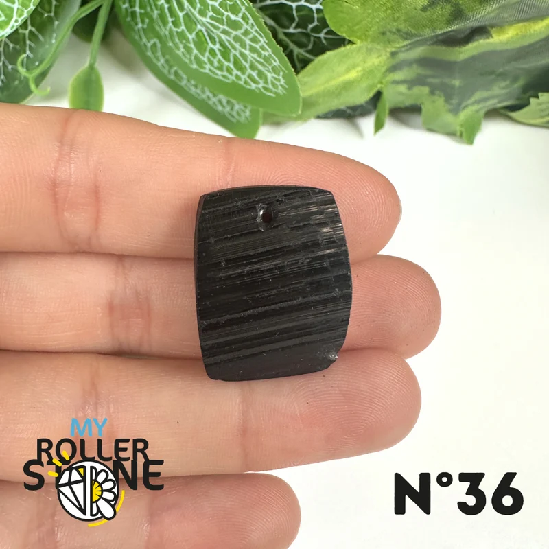 Colgante de turmalina negra 5A Pierce