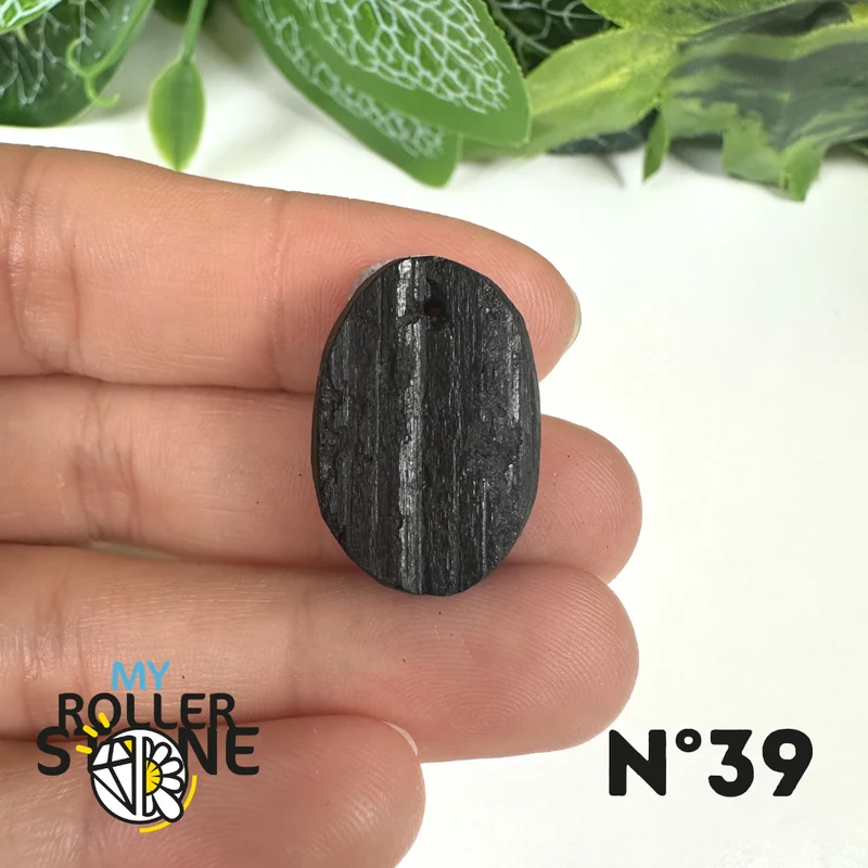 Colgante de turmalina negra 5A Pierce