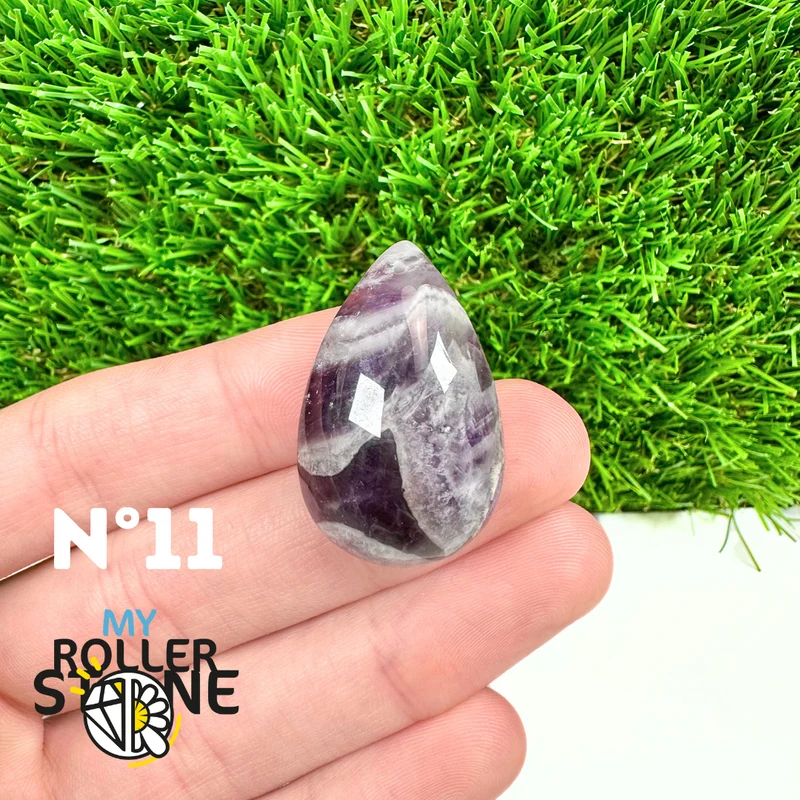 Colgante de amatista Chevron perforado 5A