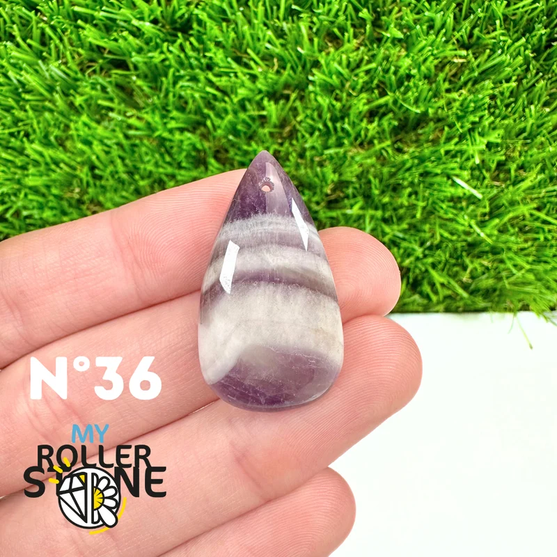Colgante de amatista Chevron perforado 5A