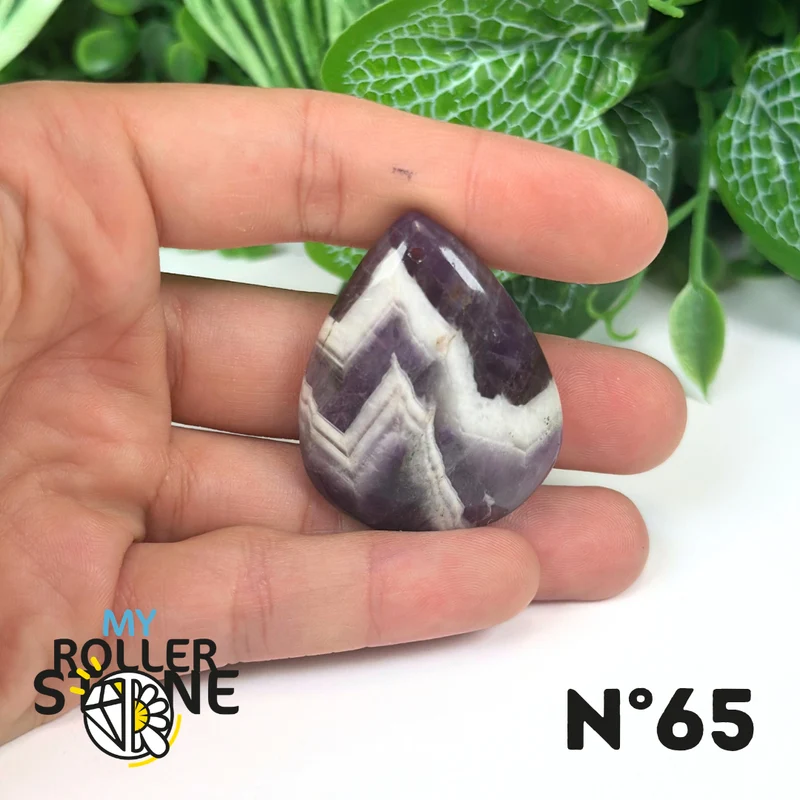 Colgante de amatista Chevron perforado 5A