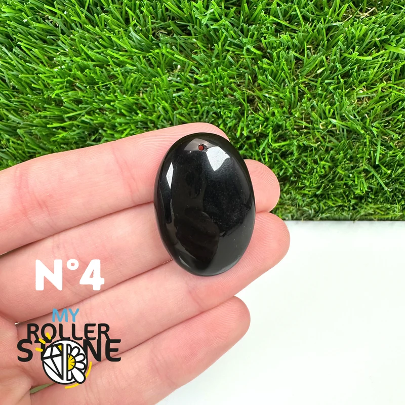 Colgante perforado de obsidiana negra 5A