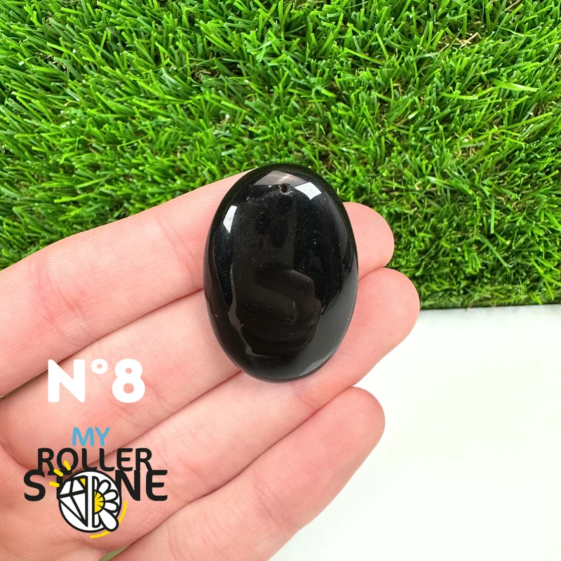Colgante perforado de obsidiana negra 5A