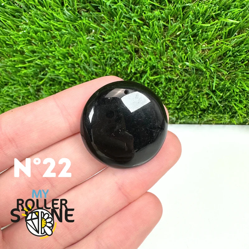 Colgante perforado de obsidiana negra 5A