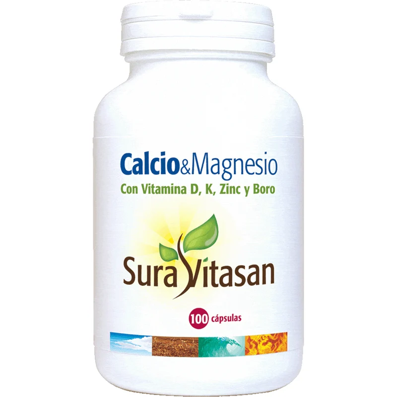 Calcio Magnesio Vitamina D 100 Capsulas | Sura Vitasan