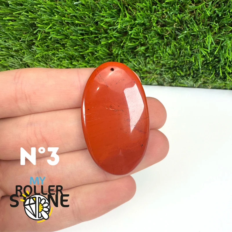 Colgante de jaspe rojo 5A (perforado)