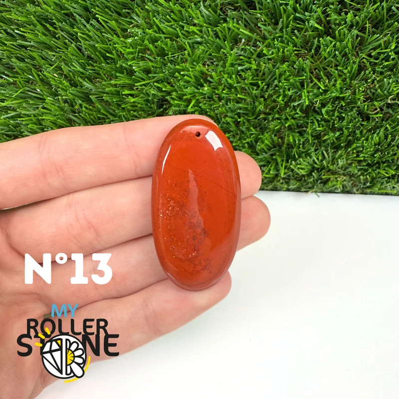 Colgante de jaspe rojo 5A (perforado)