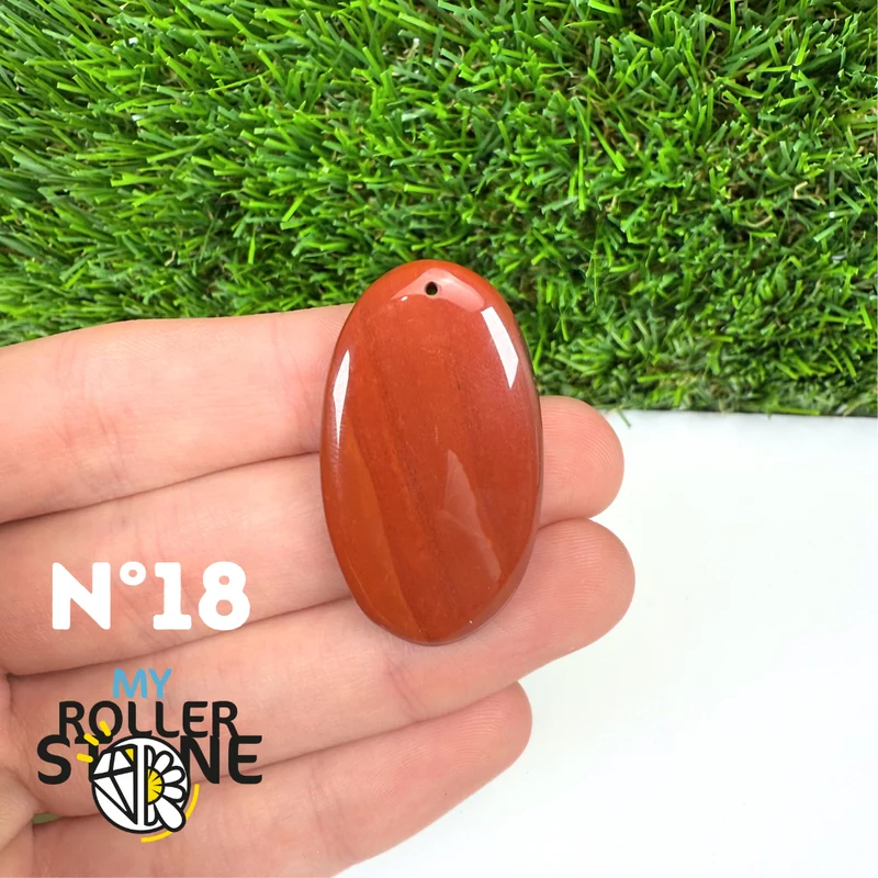 Colgante de jaspe rojo 5A (perforado)