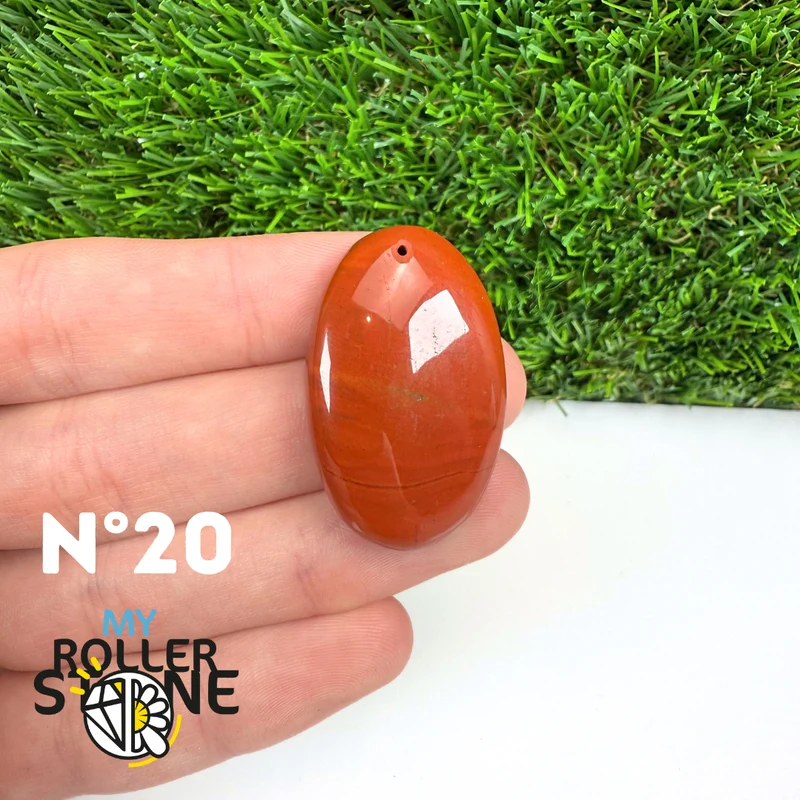 Colgante de jaspe rojo 5A (perforado)