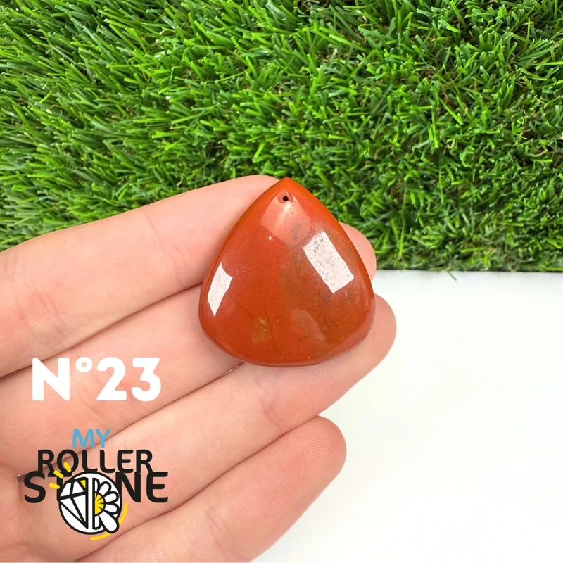 Colgante de jaspe rojo 5A (perforado)