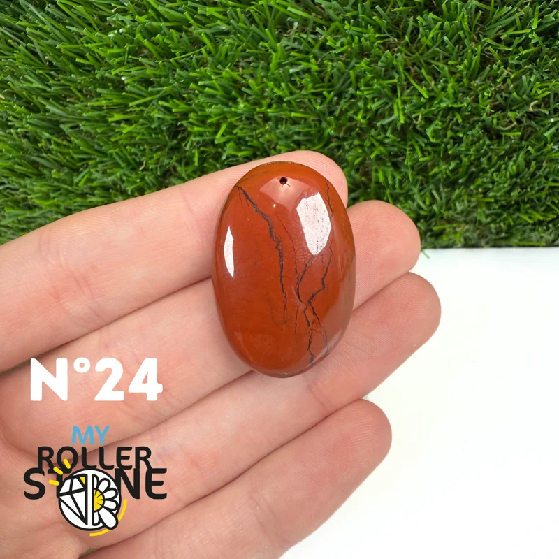 Colgante de jaspe rojo 5A (perforado)