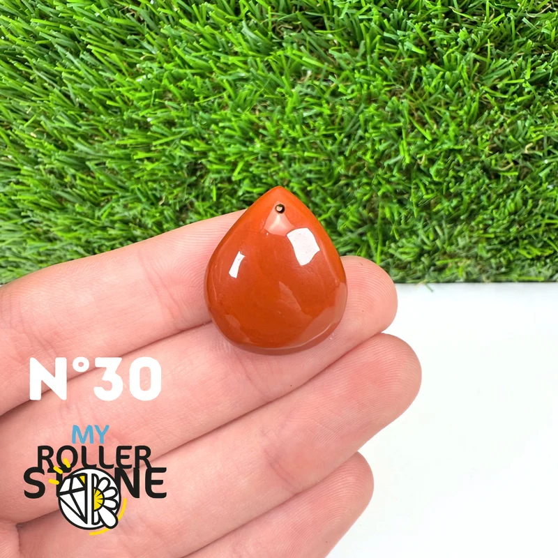 Colgante de jaspe rojo 5A (perforado)