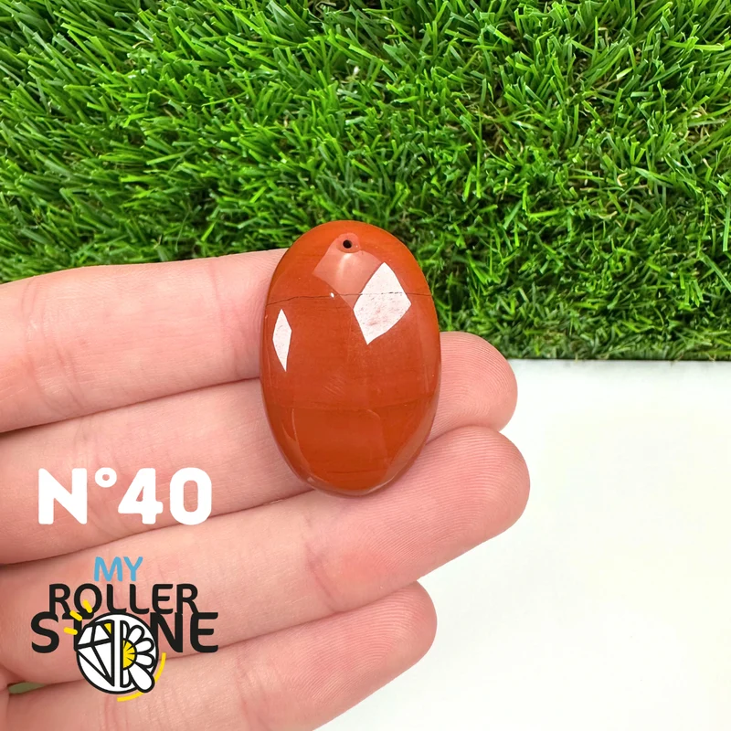 Colgante de jaspe rojo 5A (perforado)