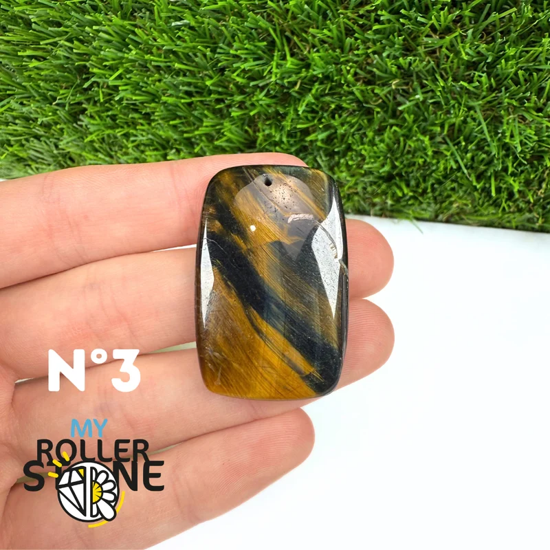 Colgante de ojo de halcón perforado 5A