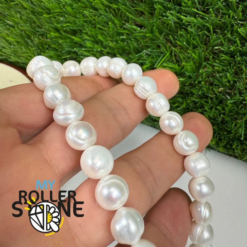 Perlas blancas de agua dulce 10 mm