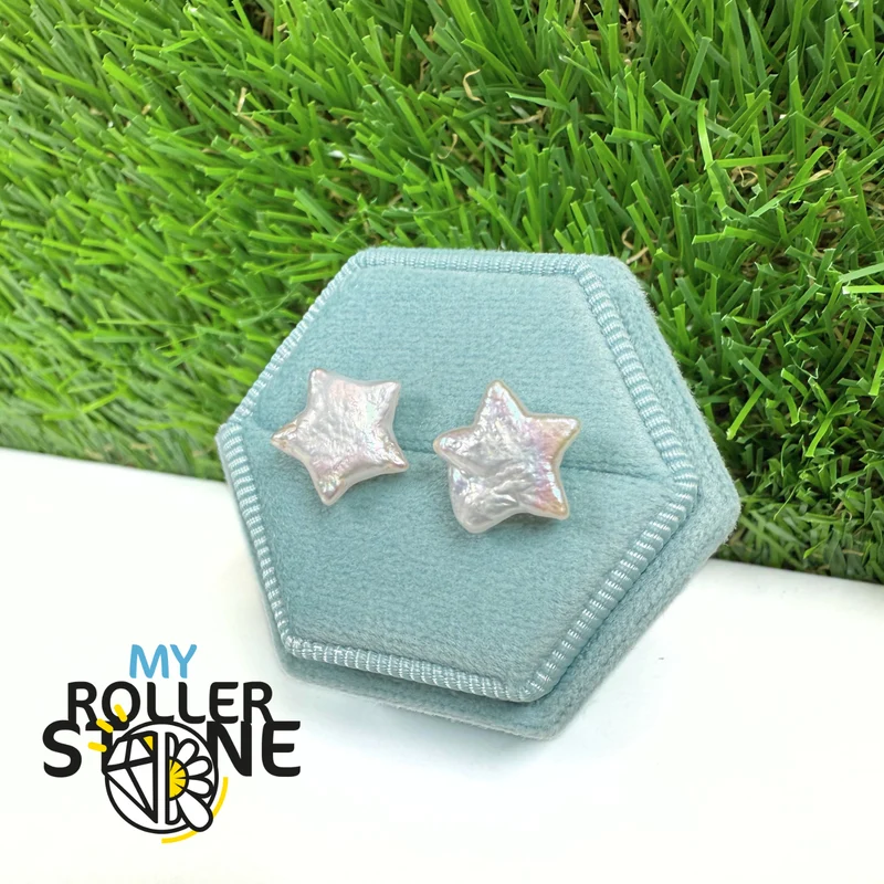 Pendientes de perla de agua dulce Star S925