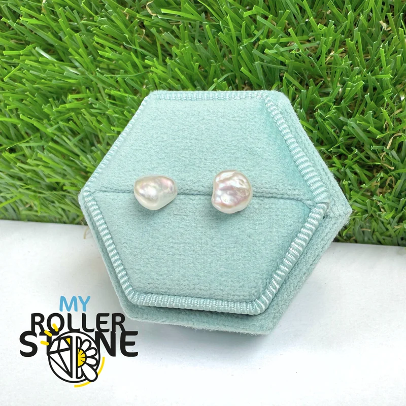 Pendientes de perlas barrocas de agua dulce S925