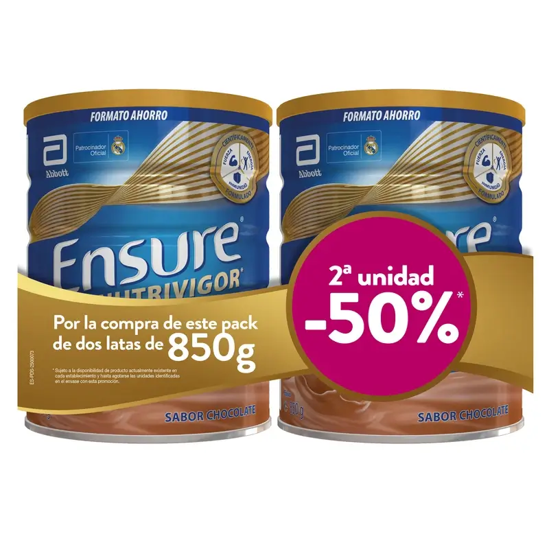 Ensure Nutrivigor Chocolate 2X850G, 1700 gramos