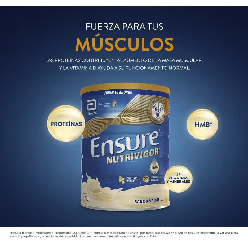 Ensure Nutrivigor Vainilla 2X850G, 1700 gramos