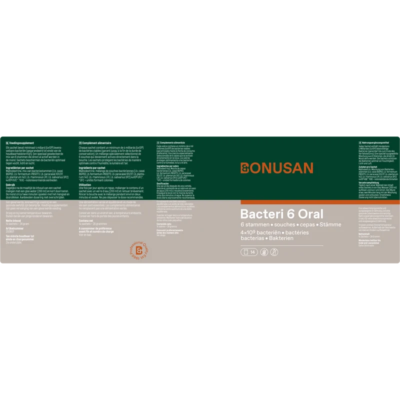Bacteri 6 Oral 14 Sobres | Bonusan