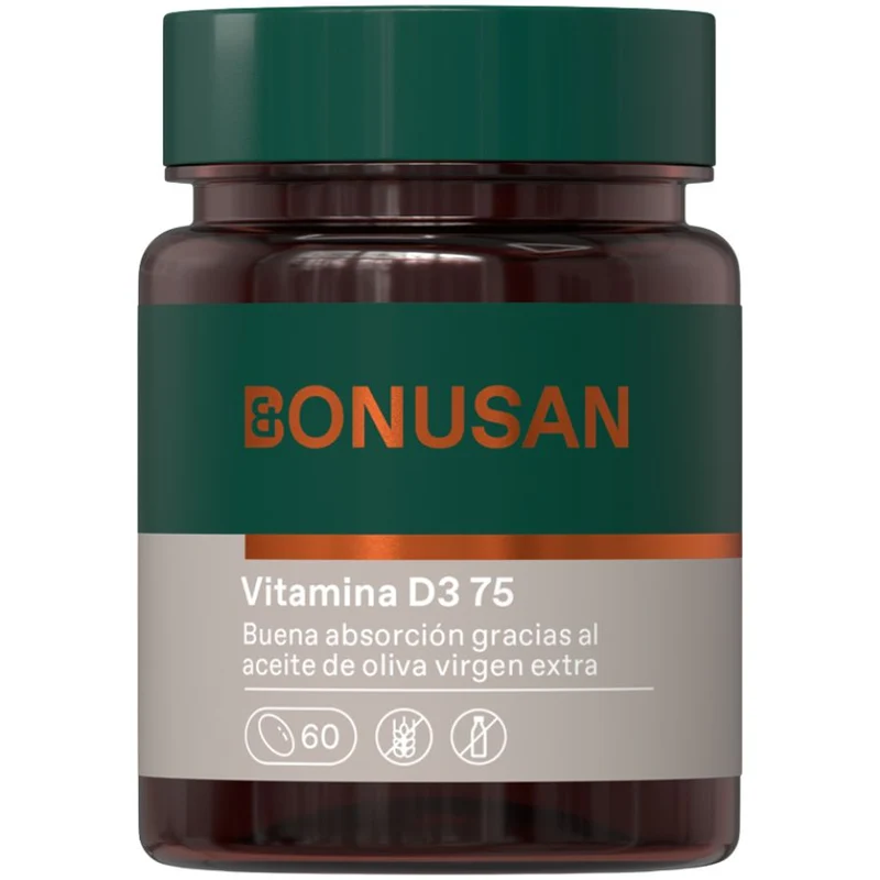 Vitamina D3 75 mcg 3000 UI 60 Capsulas | Bonusan