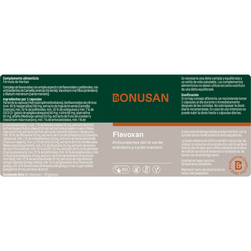 Flavoxan 60 Capsulas | Bonusan